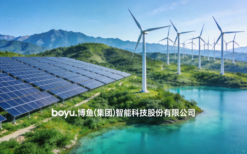 boyu.博鱼(集团)智能科技股份有限公司支持的太阳能与风能发电场及绿色生态环境